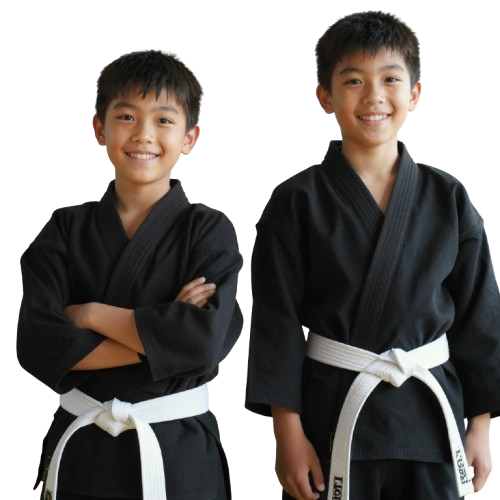 Ninja Kids students training together — ages 8 to 11