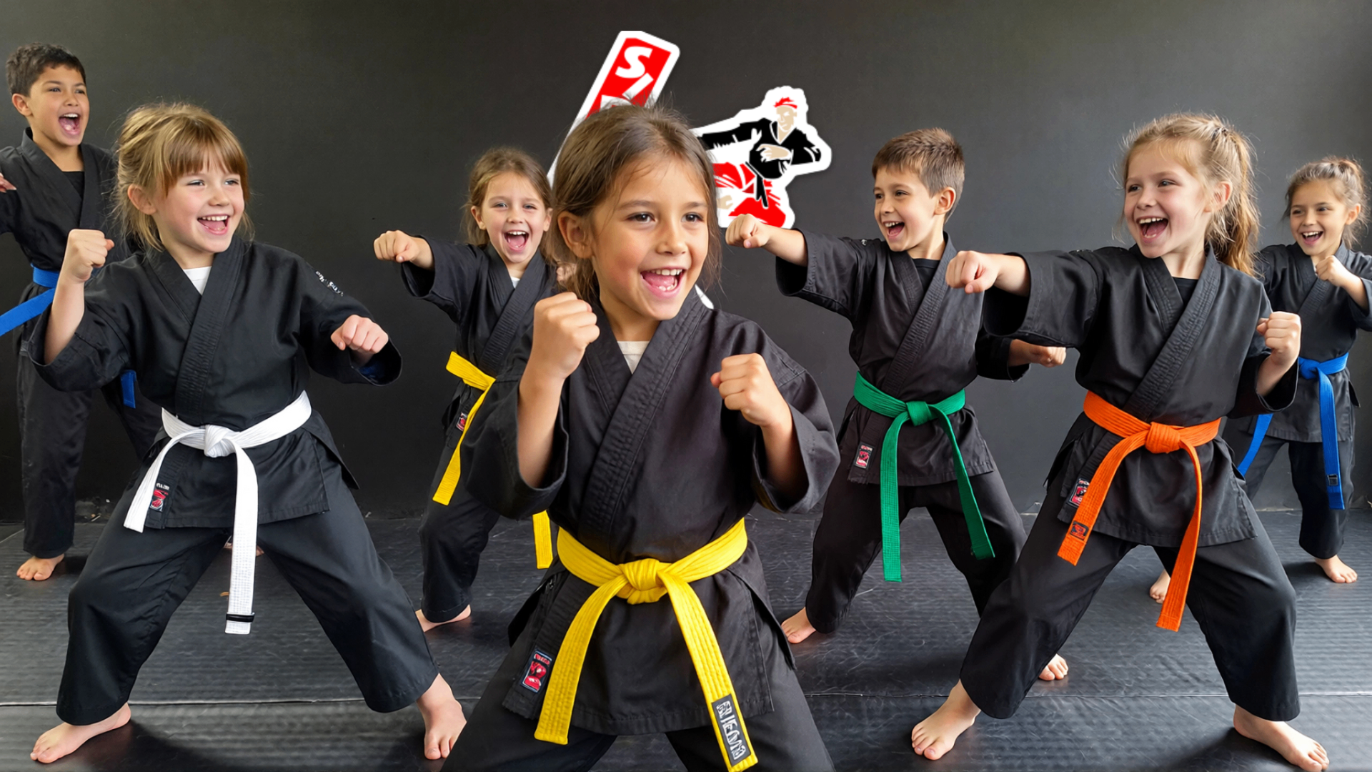 Ninja Kids squad fired up with fists raised