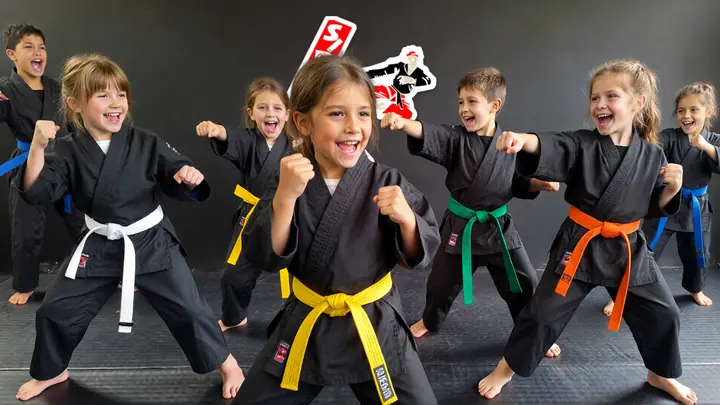 Ninja Kids squad fired up with fists raised